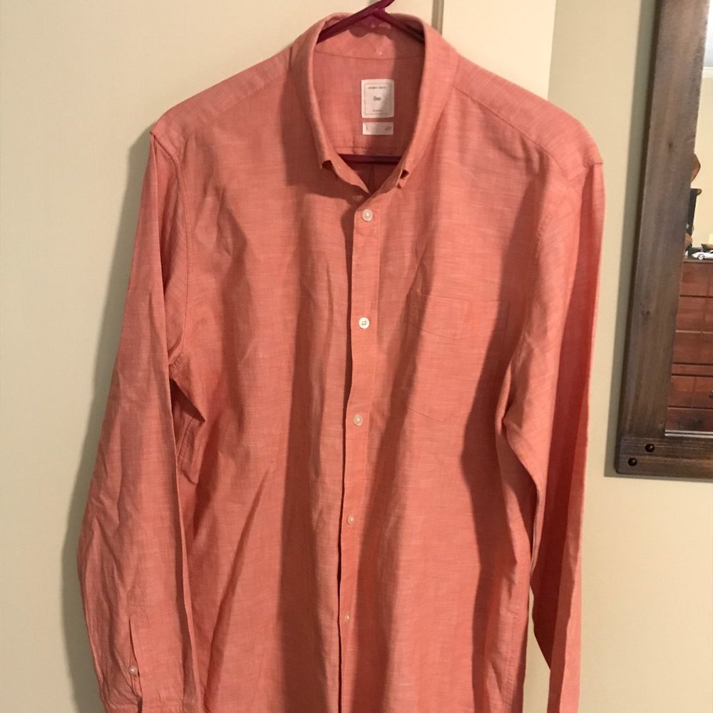 GAP - Pink, Button Down, Long Sleeve, Dress Shirt - Excellent Condition